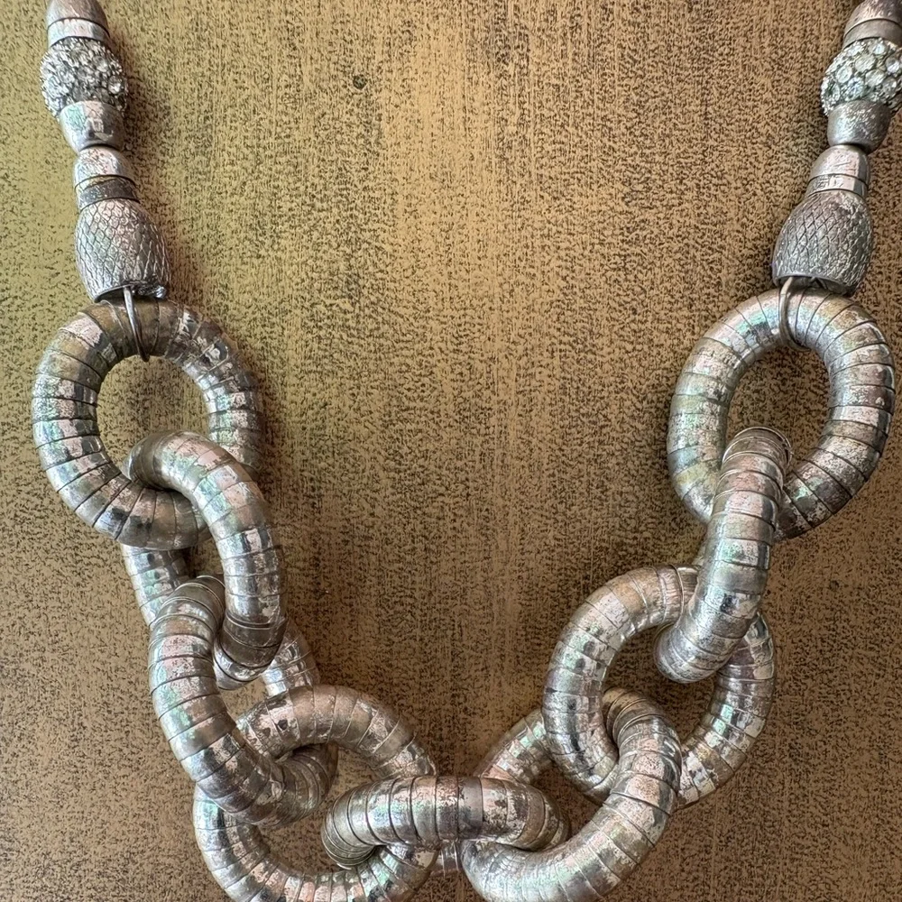 Chunky Silver Chain Necklace - Picture 4 of 8